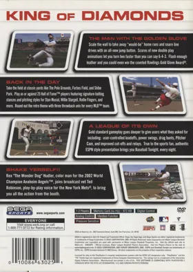 World Series Baseball 2K3 box cover back